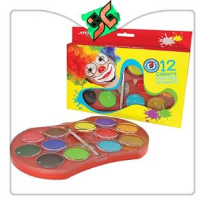 رنگ گریم صورت کودکان آریا 12 رنگ پالتی