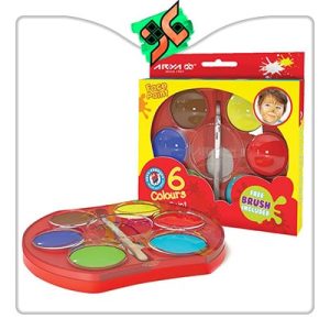 رنگ گریم صورت کودکان آریا 6 رنگ پالتی